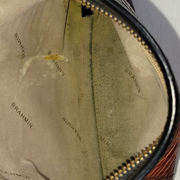 Brahmin Small Croc Embossed Leather Shoulder Bag - Picture 10 of 12